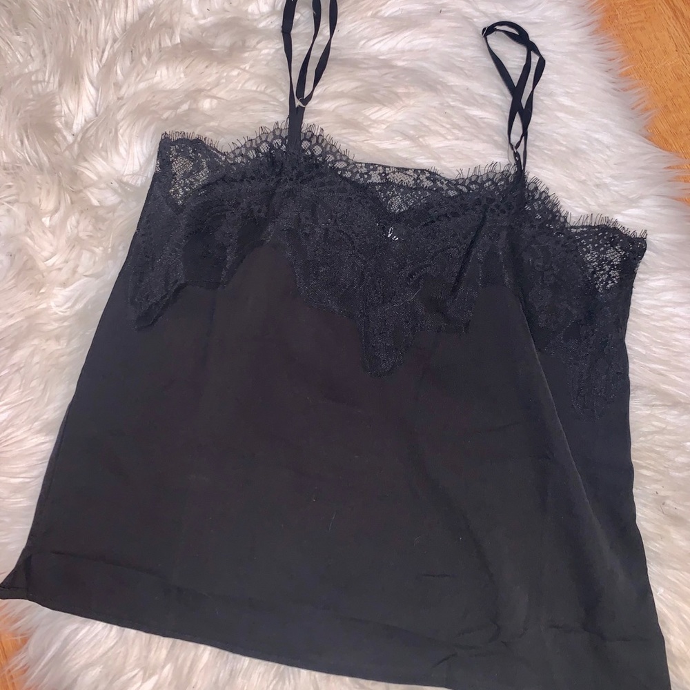 Black lace cami